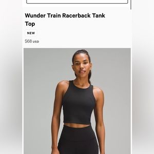 Lululemon Wunder Train Racerback Tank Top